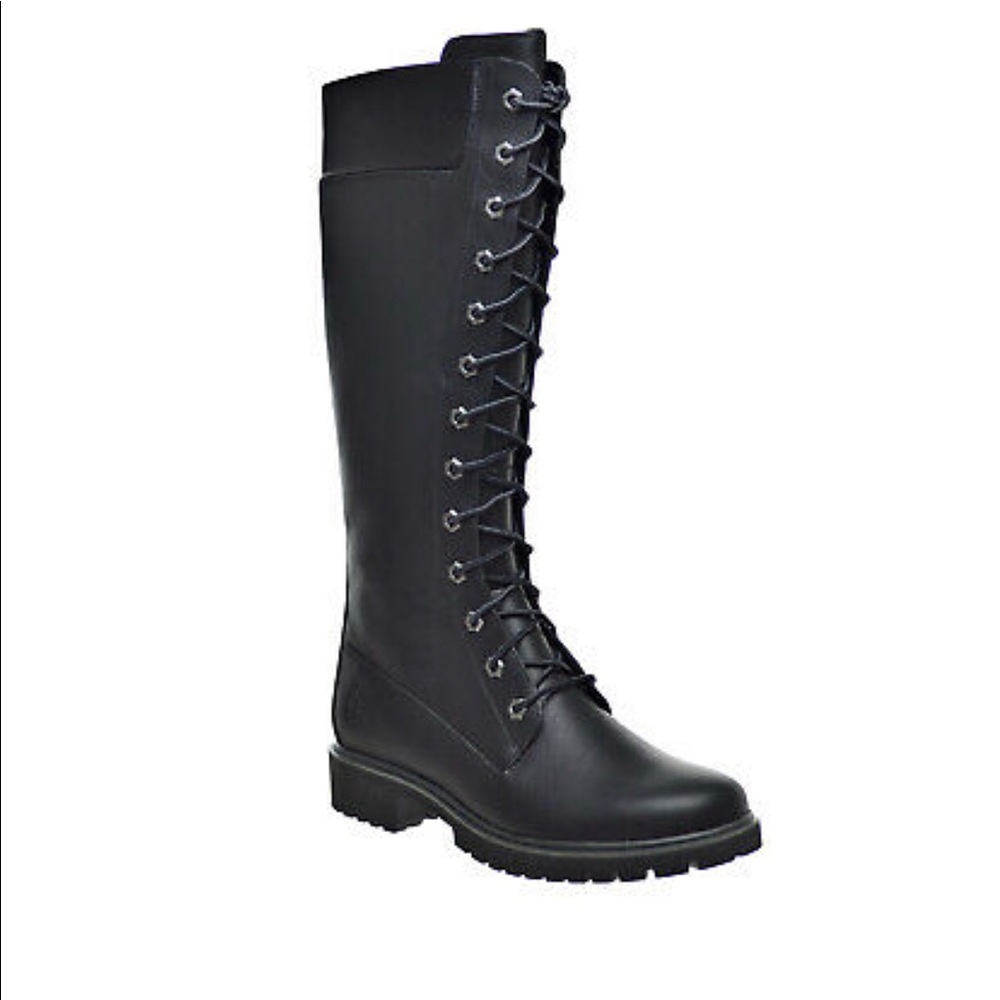 Lace up timberland woman’s boots size 9.5